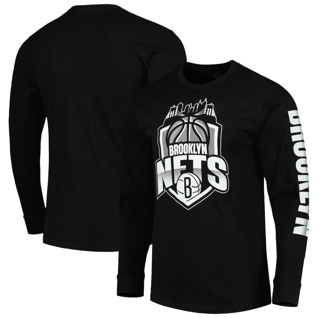 Brooklyn Nets Stadium Essentials Unisex NBA Crest Long Sleeve T-Shirt For Sale