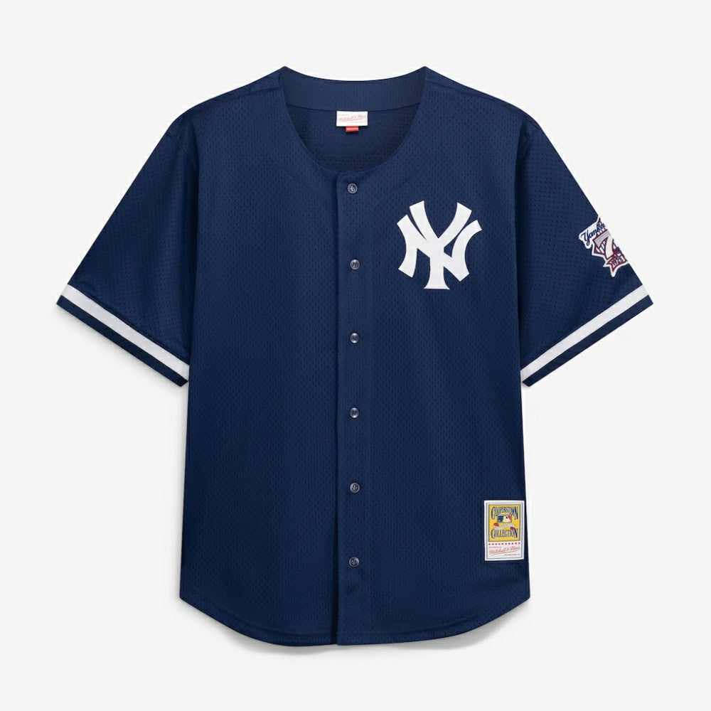Derek Jeter New York Yankees Mitchell & Ness Cooperstown Collection Mesh Batting Practice Button-Up Jersey | MLB Outlet