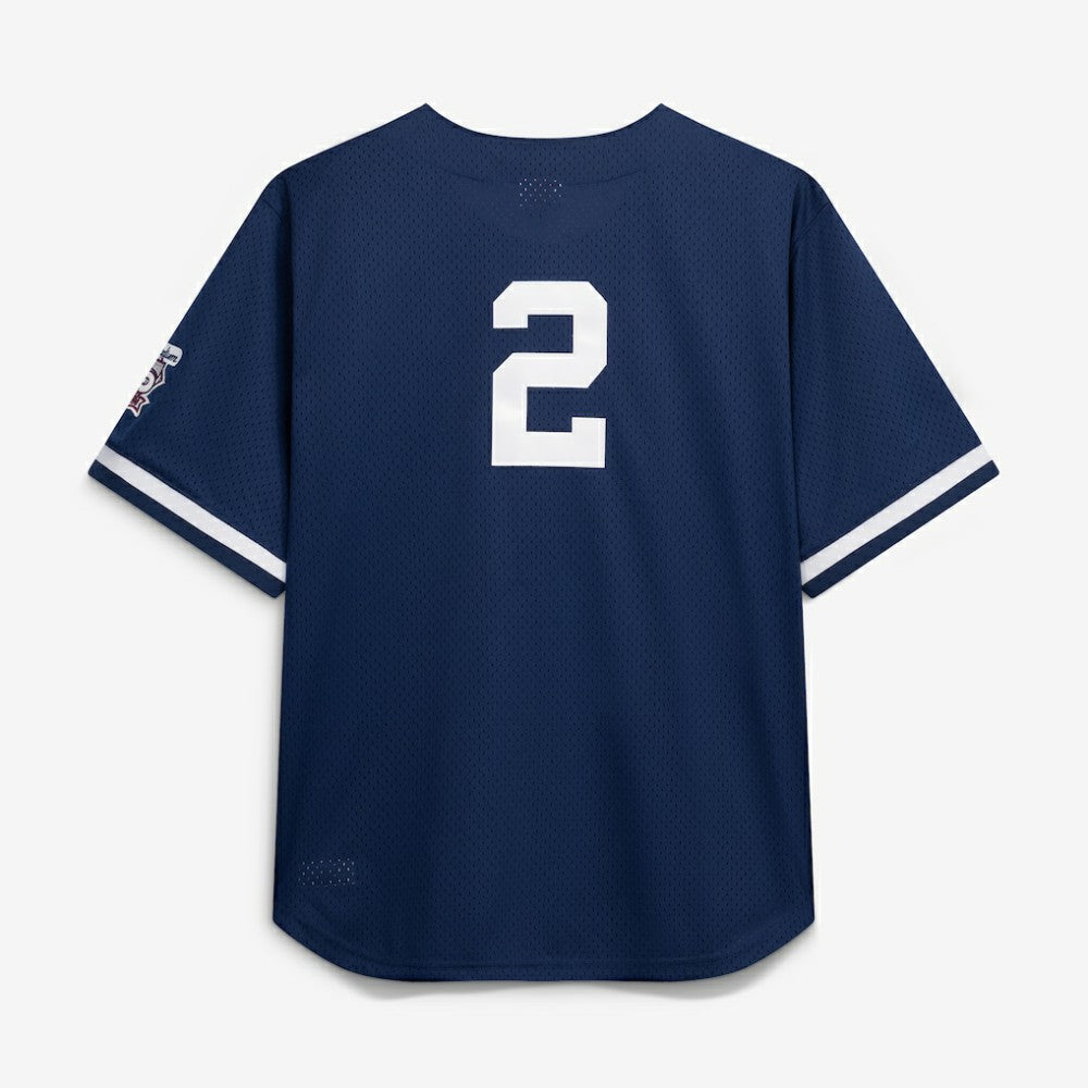 Derek Jeter New York Yankees Mitchell & Ness Cooperstown Collection Mesh Batting Practice Button-Up Jersey | MLB Outlet