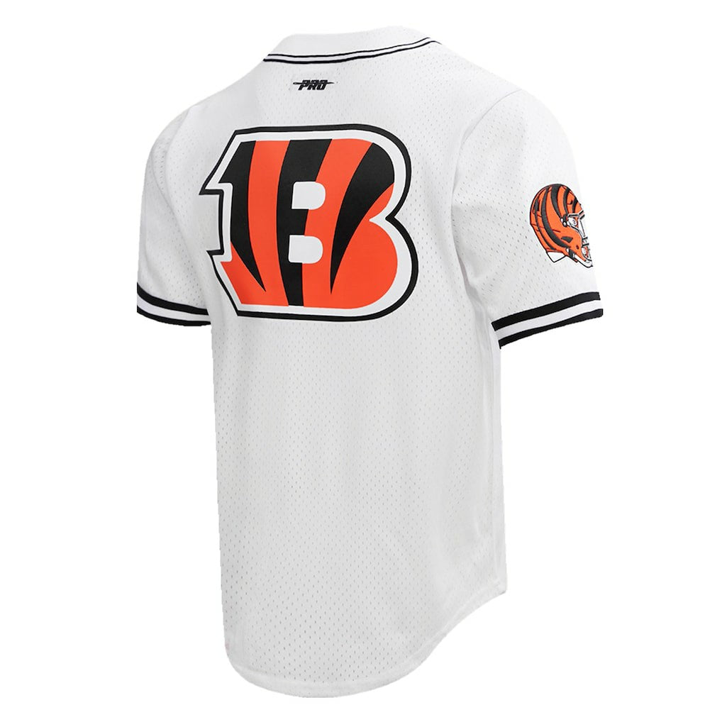 Cincinnati Bengals  Joe Burrow  Pro Standard Mesh Baseball Button-Up T-Shirt