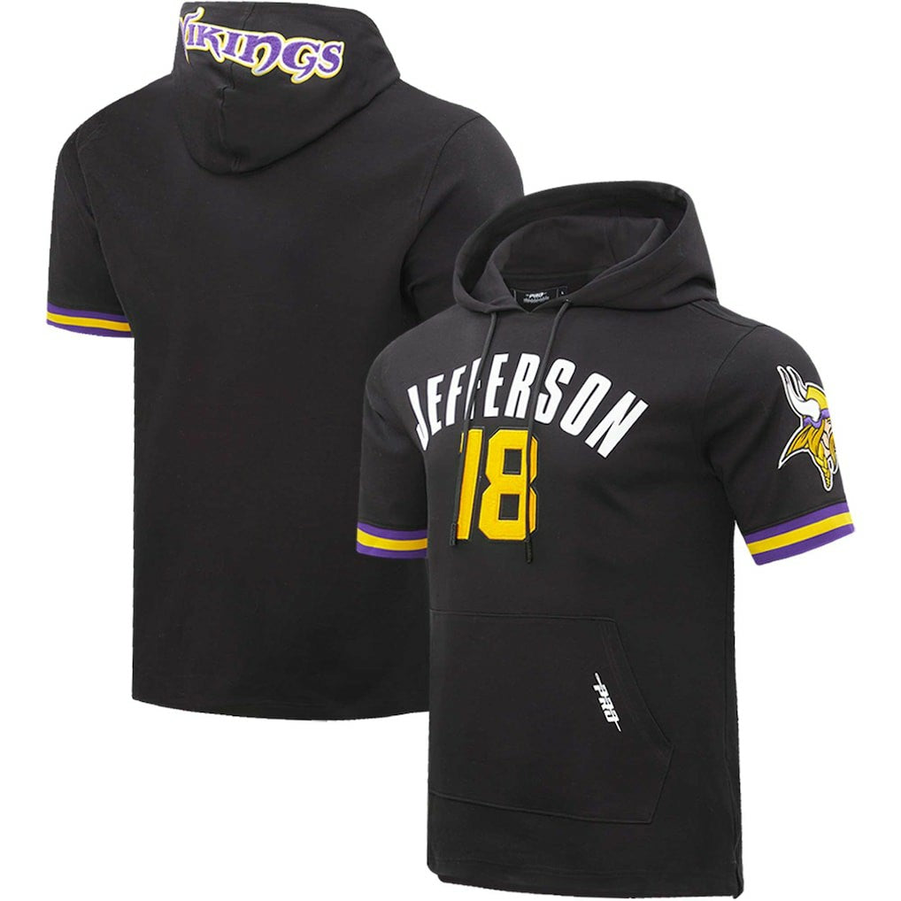 Minnesota Vikings  Justin Jefferson  Pro Standard Player Name & Number Hoodie T-Shirt
