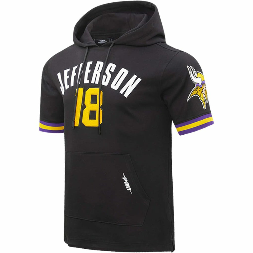 Minnesota Vikings  Justin Jefferson  Pro Standard Player Name & Number Hoodie T-Shirt