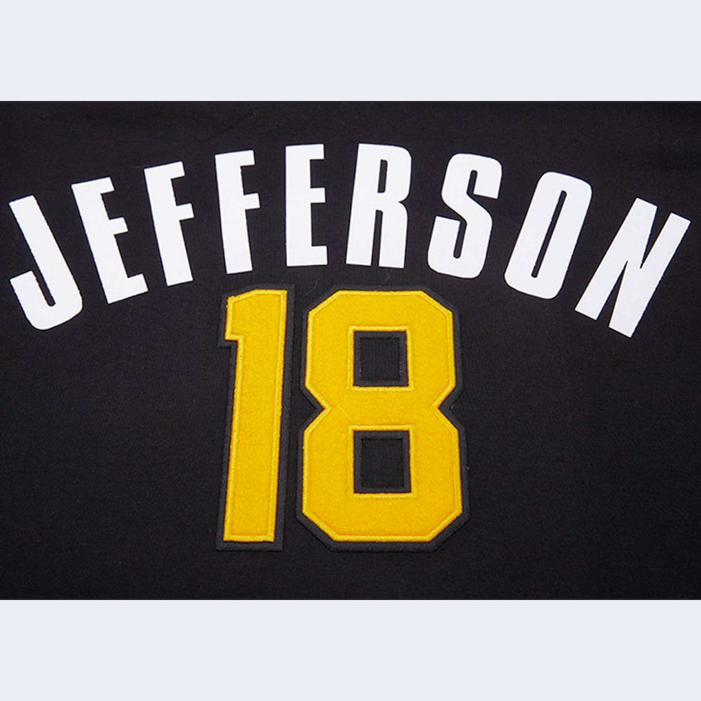 Minnesota Vikings  Justin Jefferson  Pro Standard Player Name & Number Hoodie T-Shirt