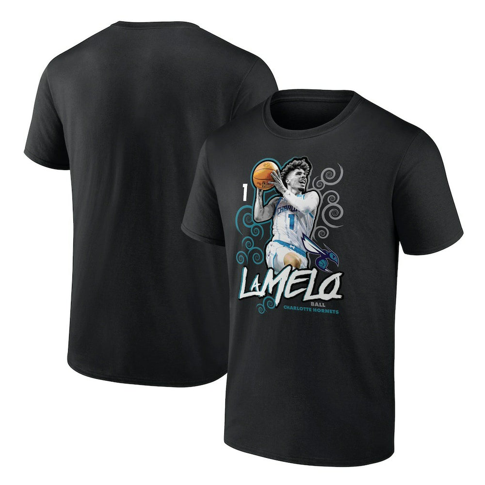 LaMelo Ball Charlotte Hornets Player Name & Number Competitor T-Shirt For Sale