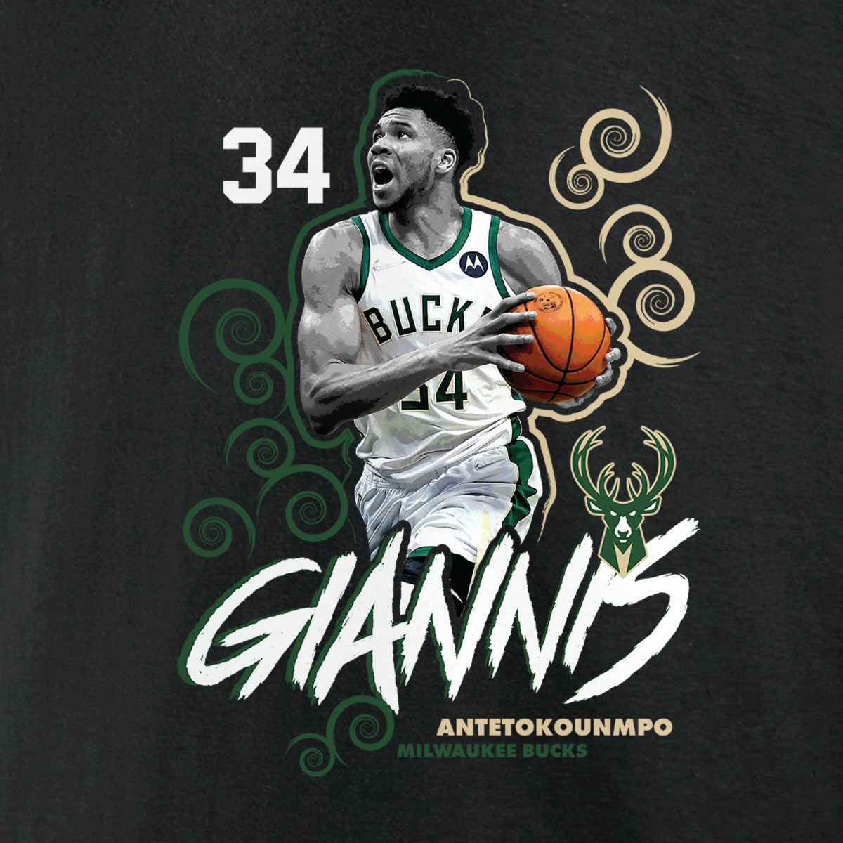 Giannis Antetokounmpo Milwaukee Bucks Competitor T-Shirt Outlet