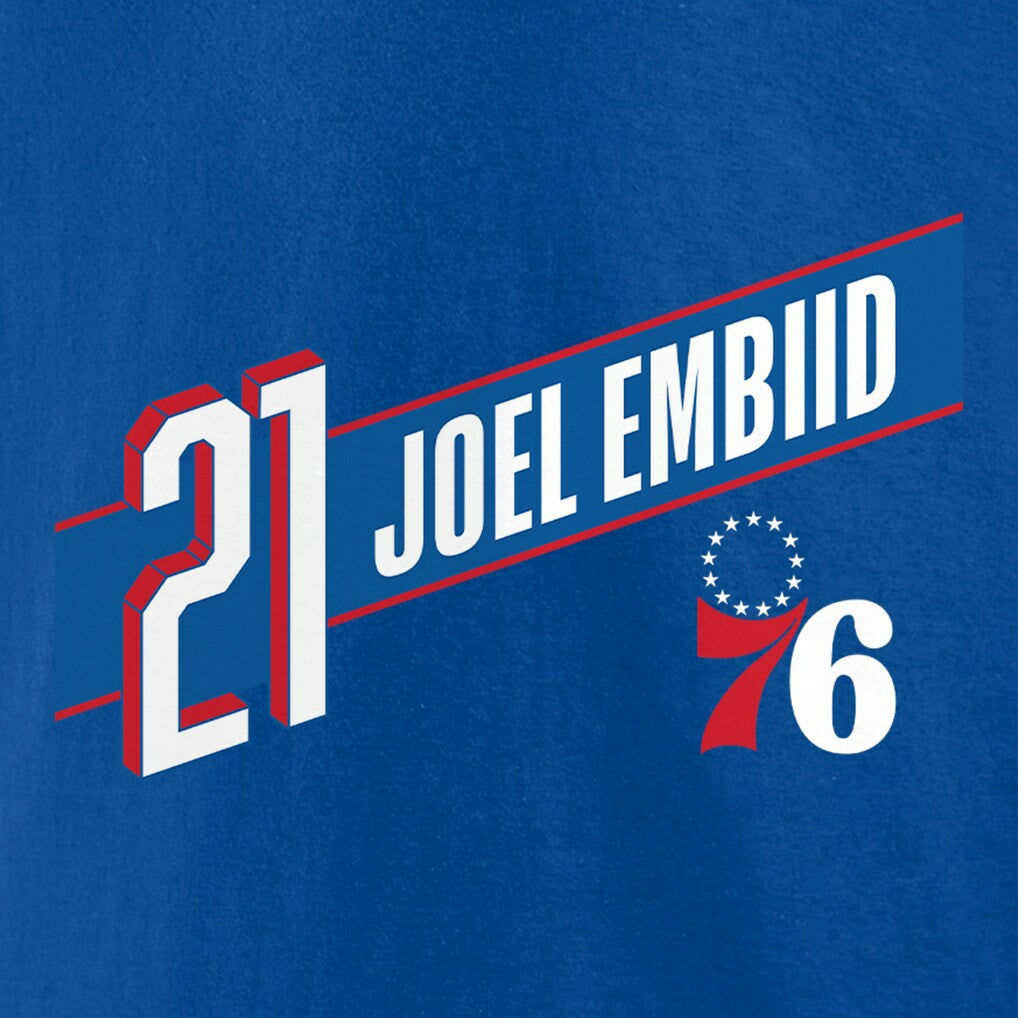Joel Embiid Philadelphia 76ers Full-Court Press Name & Number T-Shirt Online