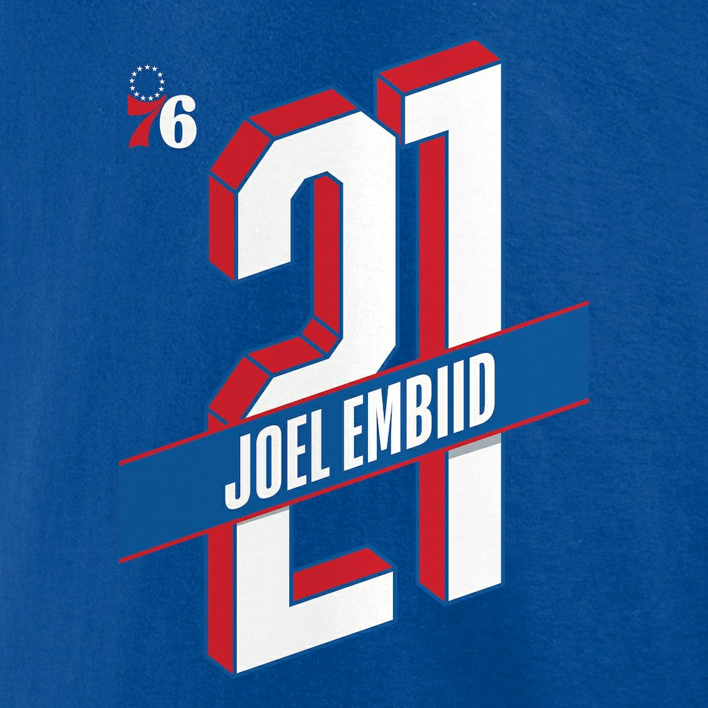 Joel Embiid Philadelphia 76ers Full-Court Press Name & Number T-Shirt Online