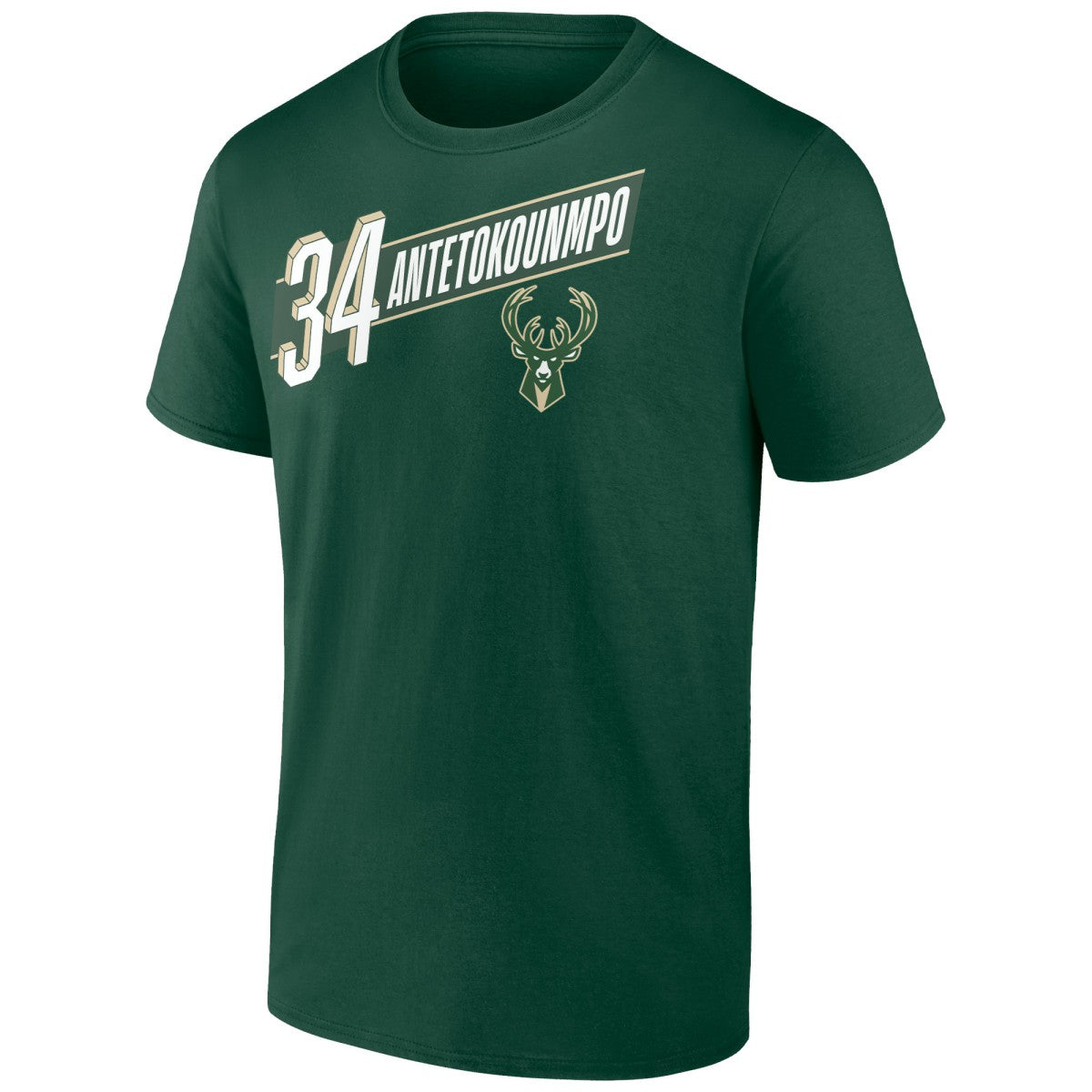 Giannis Antetokounmpo Milwaukee Bucks Full-Court Press Name & Number T-Shirt New