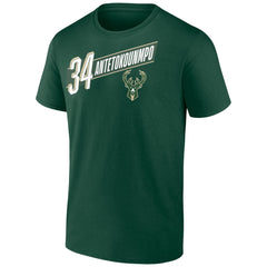 Giannis Antetokounmpo Milwaukee Bucks Full-Court Press Name & Number T-Shirt New