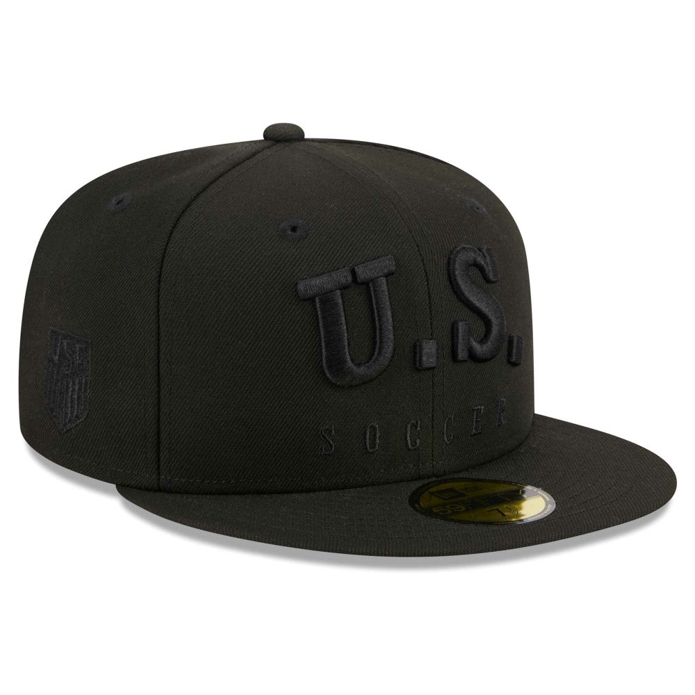 USMNT New Era Text 59FIFTY Fitted Hat Black - New Era