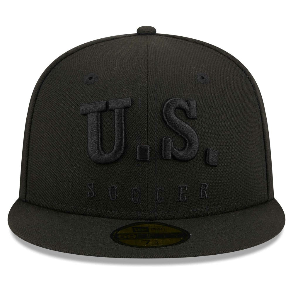USMNT New Era Text 59FIFTY Fitted Hat Black - New Era
