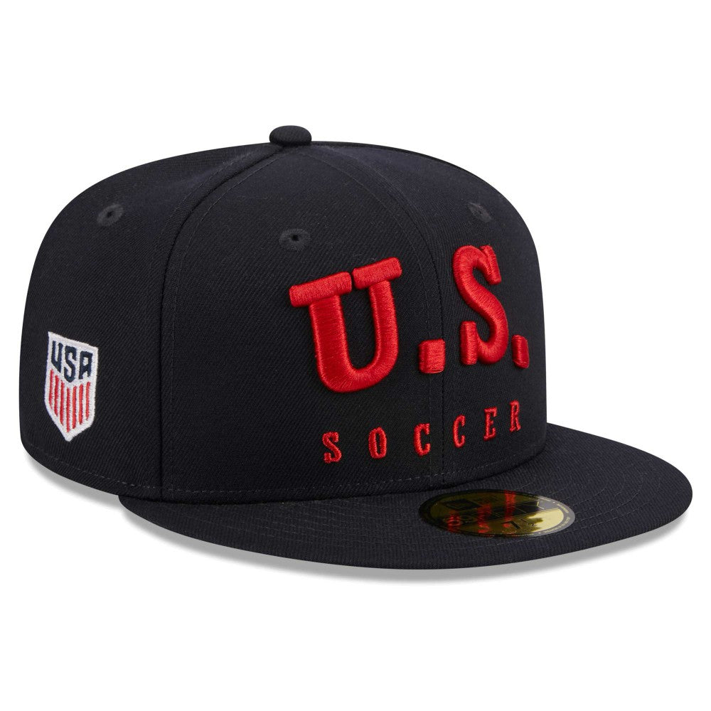 USMNT New Era Text 59FIFTY Fitted Hat Navy - New Era
