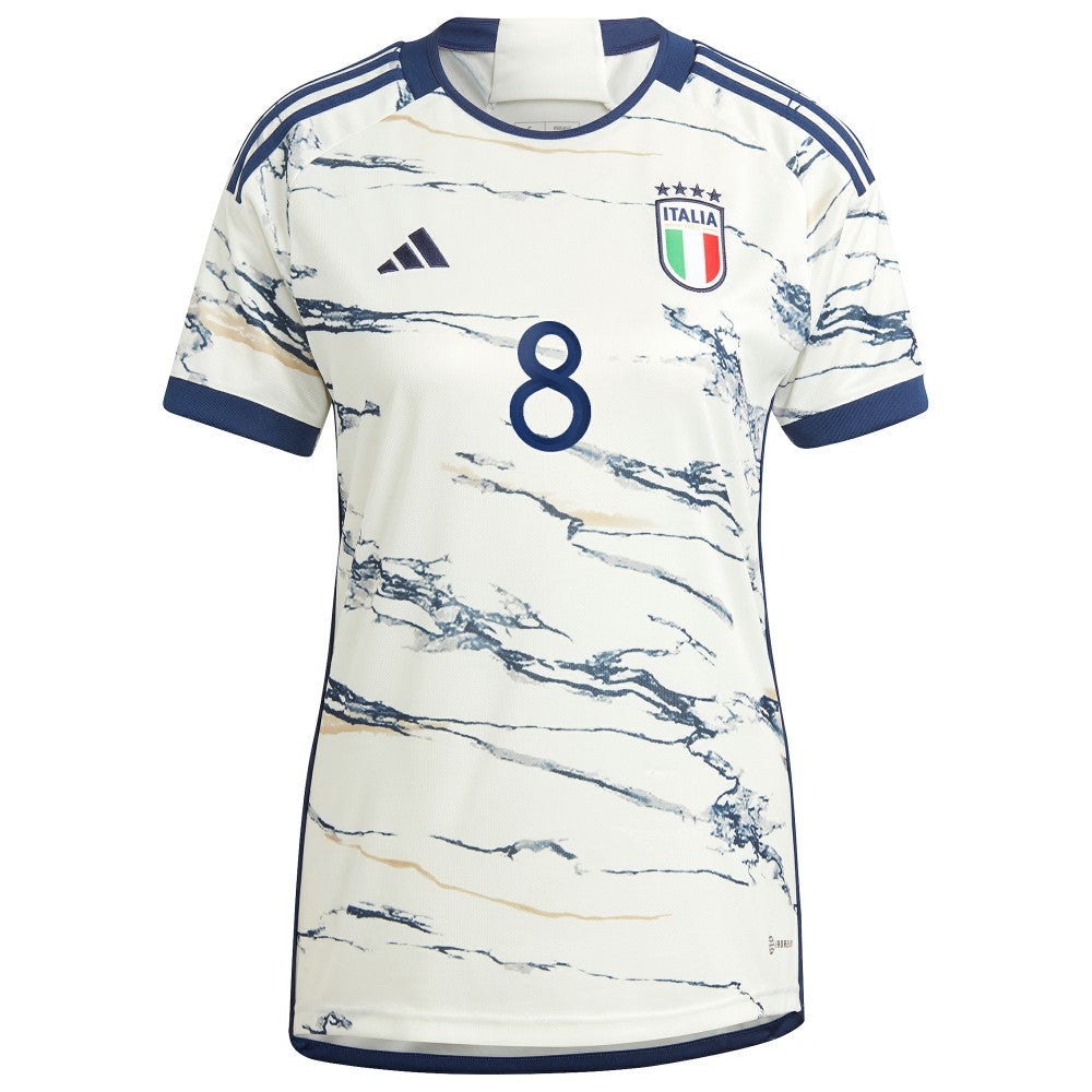 Jorginho Italy National Team Women's 2023 Away Replica Jersey White - Adidas