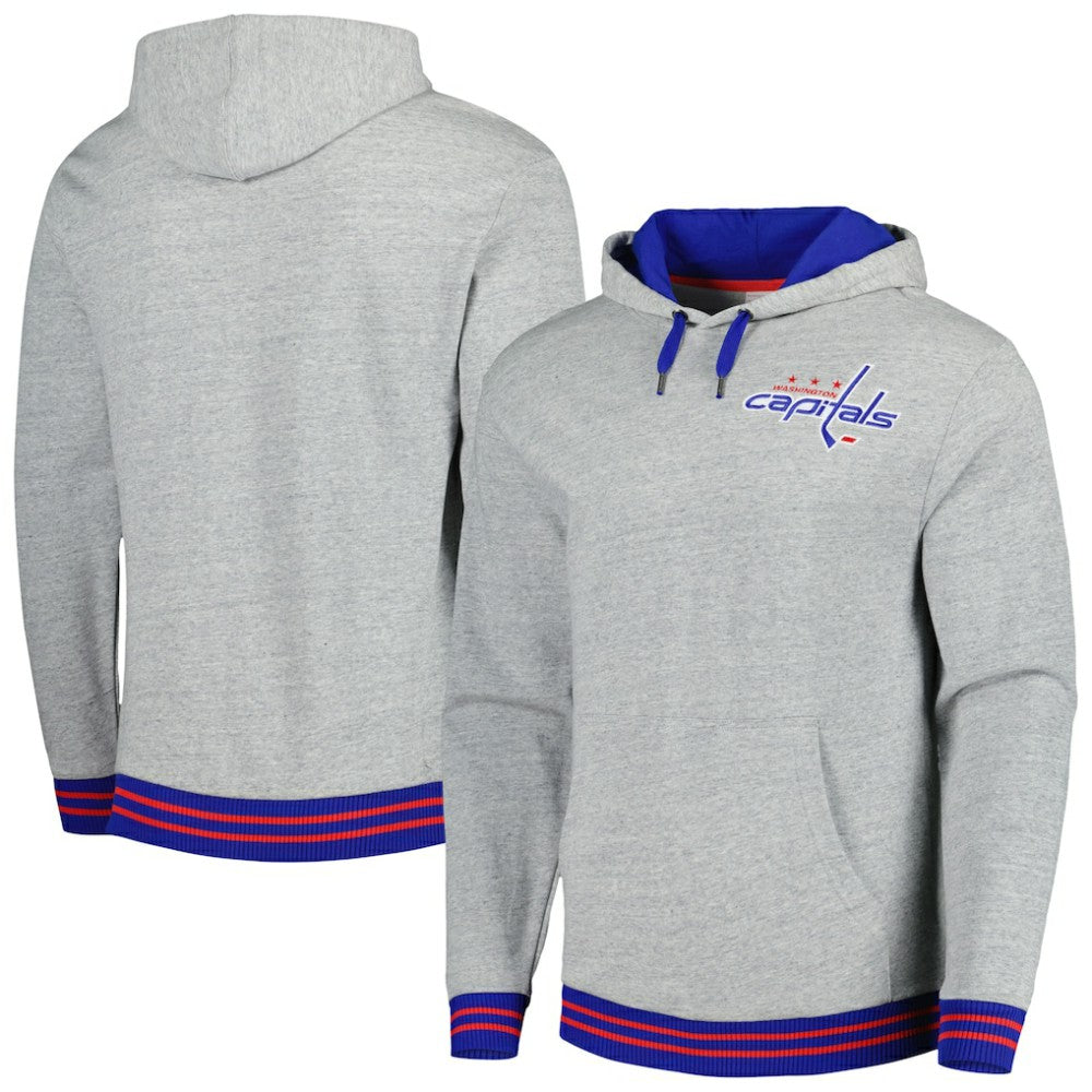 Washington Capitals Mitchell & Ness Classic French Terry Pullover Hoodie On Sale