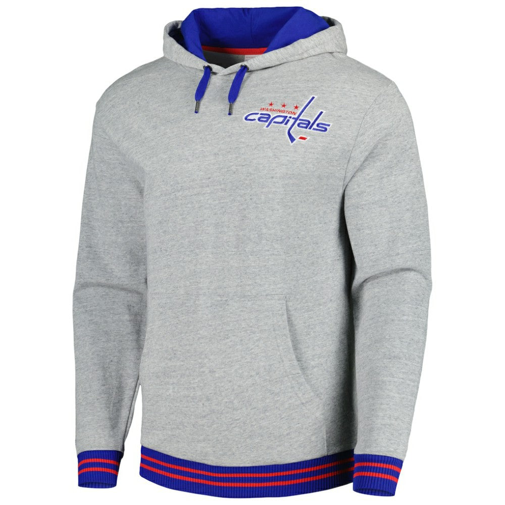 Washington Capitals Mitchell & Ness Classic French Terry Pullover Hoodie On Sale