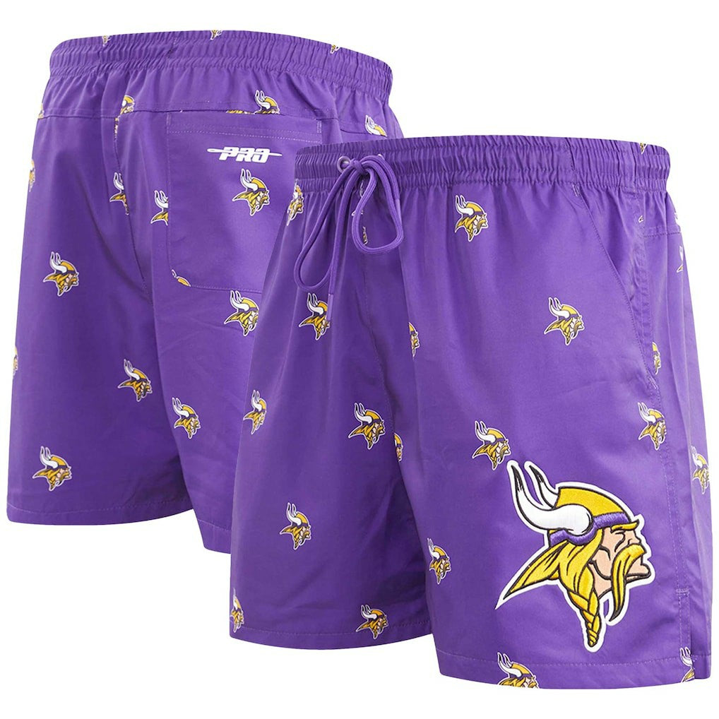 Minnesota Vikings  Pro Standard Allover Print Mini Logo Shorts