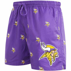 Minnesota Vikings  Pro Standard Allover Print Mini Logo Shorts