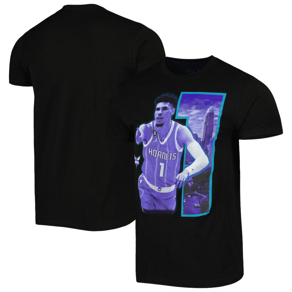 LaMelo Ball Charlotte Hornets Stadium Essentials Unisex Player Skyline T-Shirt Discount