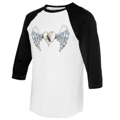 Chicago White Sox Tiny Turnip Women's Angel Wings 3/4-Sleeve Raglan T-Shirt | MLB Near me