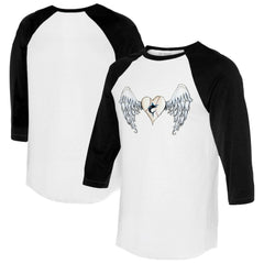 Miami Marlins Tiny Turnip Women's Angel Wings 3/4-Sleeve Raglan T-Shirt | MLB US