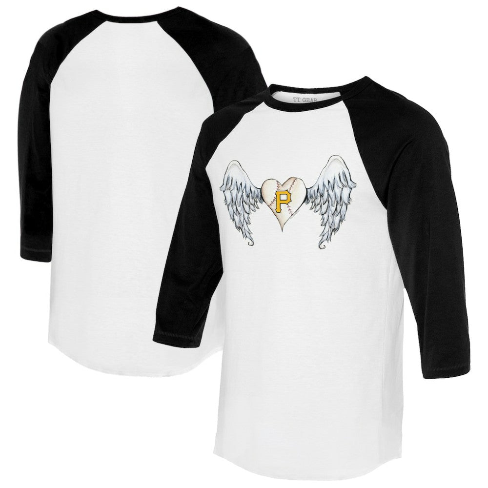 Pittsburgh Pirates Tiny Turnip Women's Angel Wings 3/4-Sleeve Raglan T-Shirt | MLB Shop