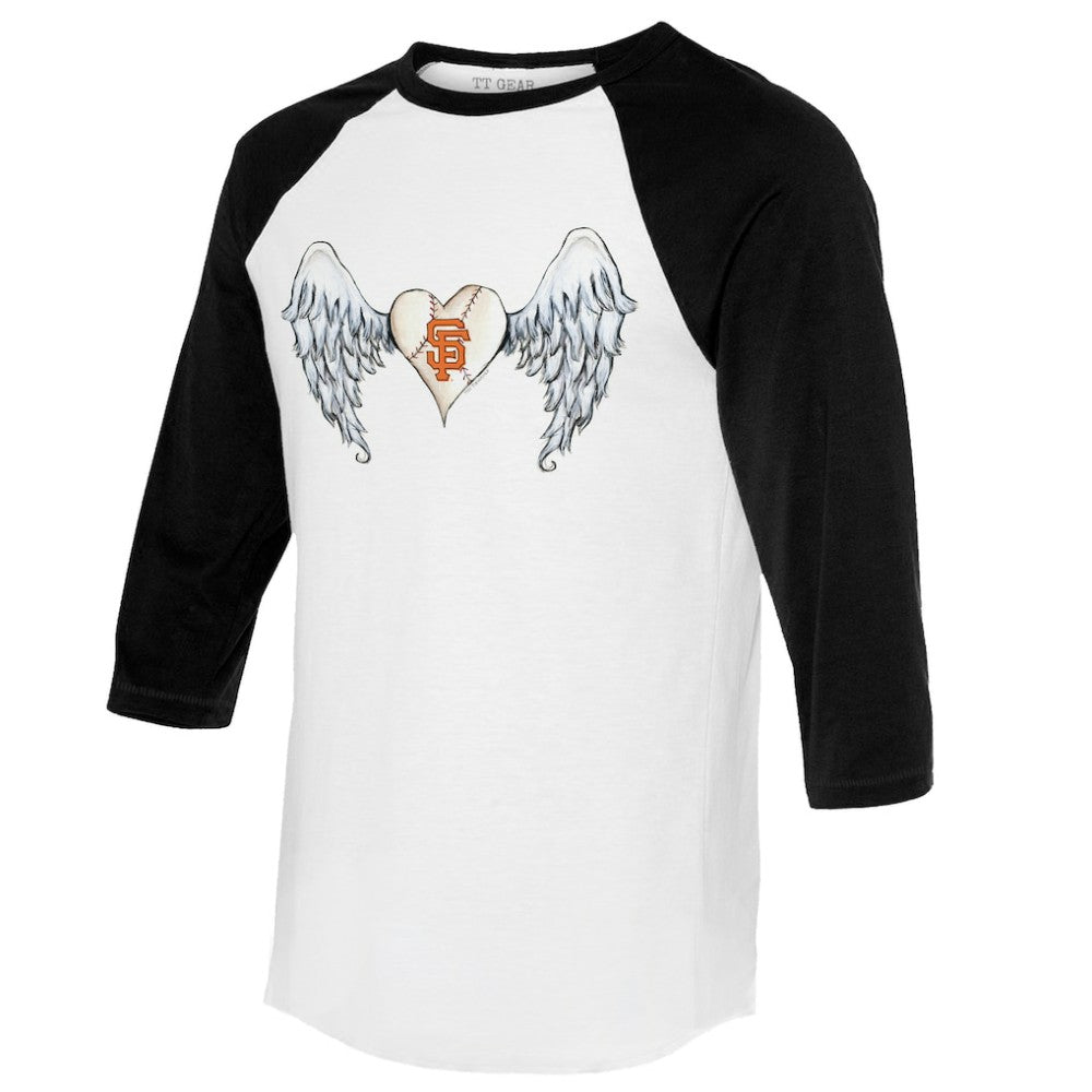 San Francisco Giants Tiny Turnip Women's Angel Wings 3/4-Sleeve Raglan T-Shirt | MLB Shop