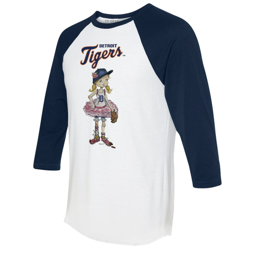 Detroit Tigers Tiny Turnip Women's Babes 3/4-Sleeve Raglan T-Shirt | MLB Discount