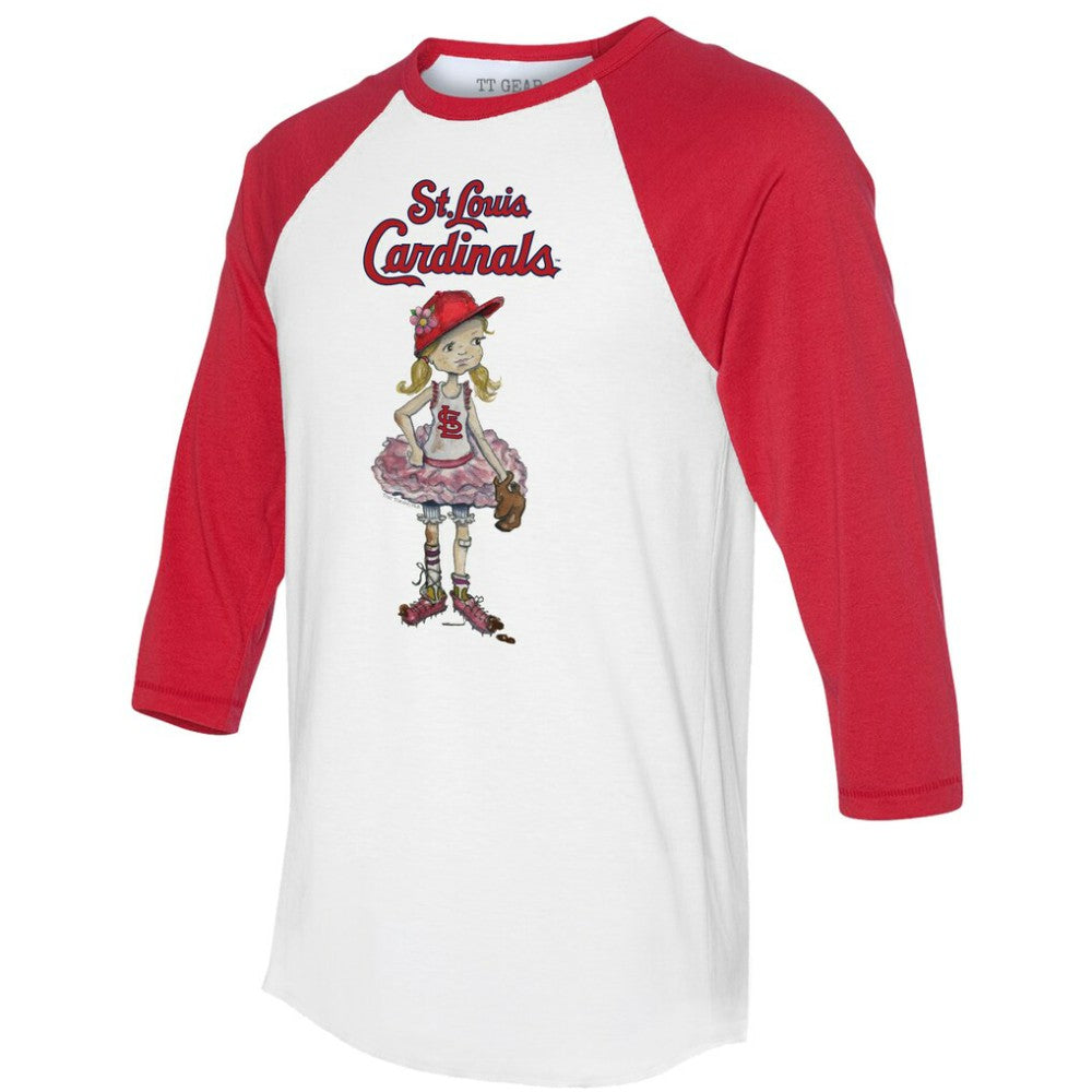 St. Louis Cardinals Tiny Turnip Women's Babes 3/4-Sleeve Raglan T-Shirt | MLB For sale