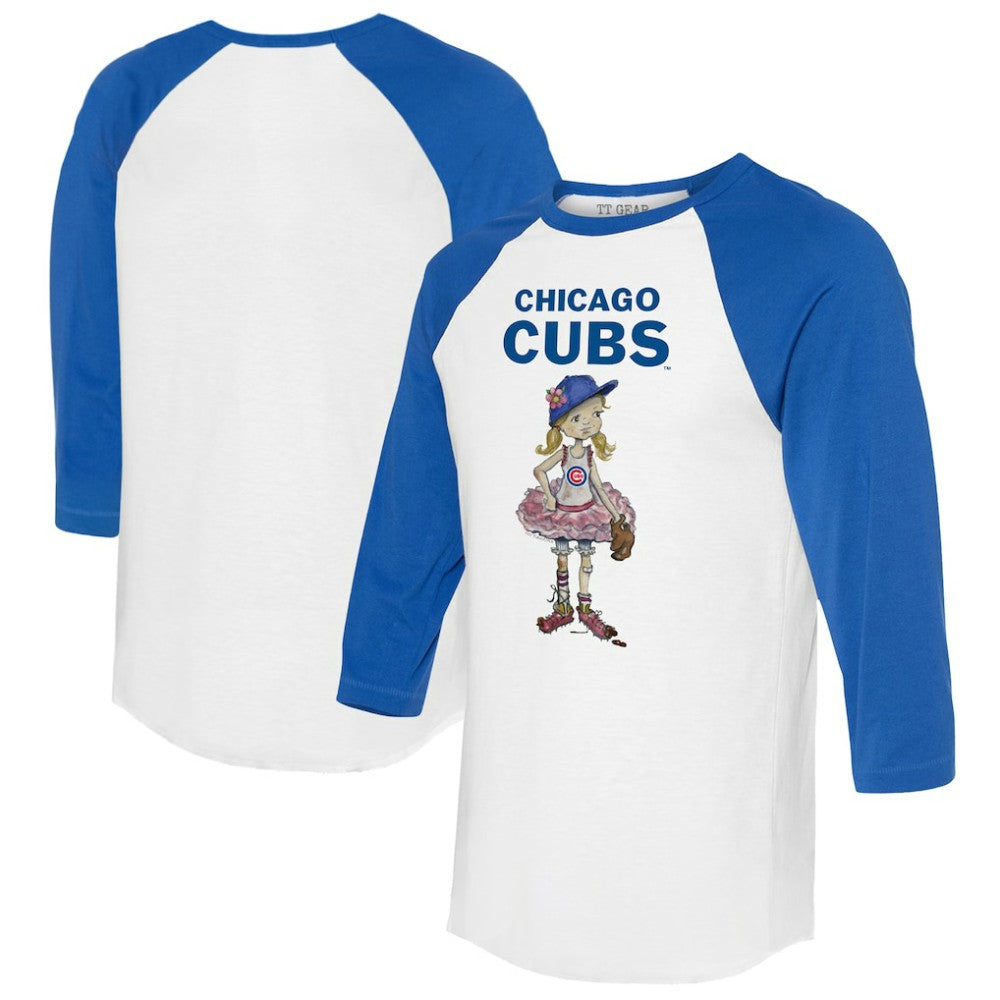 Chicago Cubs Tiny Turnip Women's Babes 3/4-Sleeve Raglan T-Shirt | MLB For sale