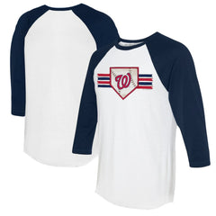 Washington Nationals Tiny Turnip Women's Base Stripe 3/4-Sleeve Raglan T-Shirt | MLB Shop