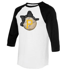 Pittsburgh Pirates Tiny Turnip Women's Baseball Bow 3/4-Sleeve Raglan T-Shirt | MLB Sale