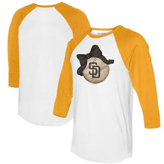 San Diego Padres Tiny Turnip Women's Baseball Bow 3/4-Sleeve Raglan T-Shirt | MLB On Sale