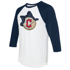 Cleveland Guardians Tiny Turnip Women's Baseball Bow 3/4-Sleeve Raglan T-Shirt | MLB Shop