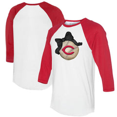 Cincinnati Reds Tiny Turnip Women's Baseball Bow 3/4-Sleeve Raglan T-Shirt | MLB US