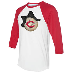 Cincinnati Reds Tiny Turnip Women's Baseball Bow 3/4-Sleeve Raglan T-Shirt | MLB US