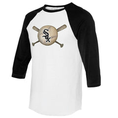 Chicago White Sox Tiny Turnip Women's Baseball Cross Bats 3/4-Sleeve Raglan T-Shirt | MLB Online