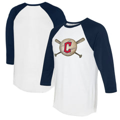 Cleveland Guardians Tiny Turnip Women's Baseball Cross Bats 3/4-Sleeve Raglan T-Shirt | MLB Online