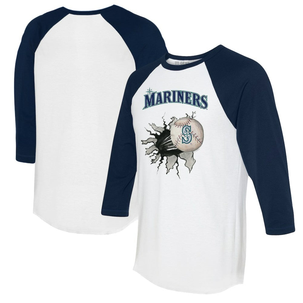 Seattle Mariners Tiny Turnip Women's Baseball Tear 3/4-Sleeve Raglan T-Shirt | MLB Online