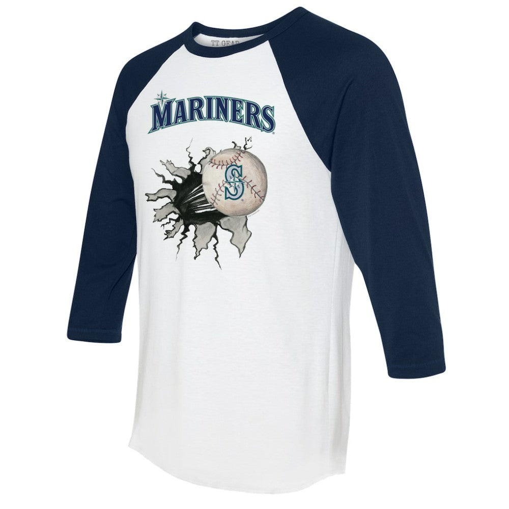 Seattle Mariners Tiny Turnip Women's Baseball Tear 3/4-Sleeve Raglan T-Shirt | MLB Online