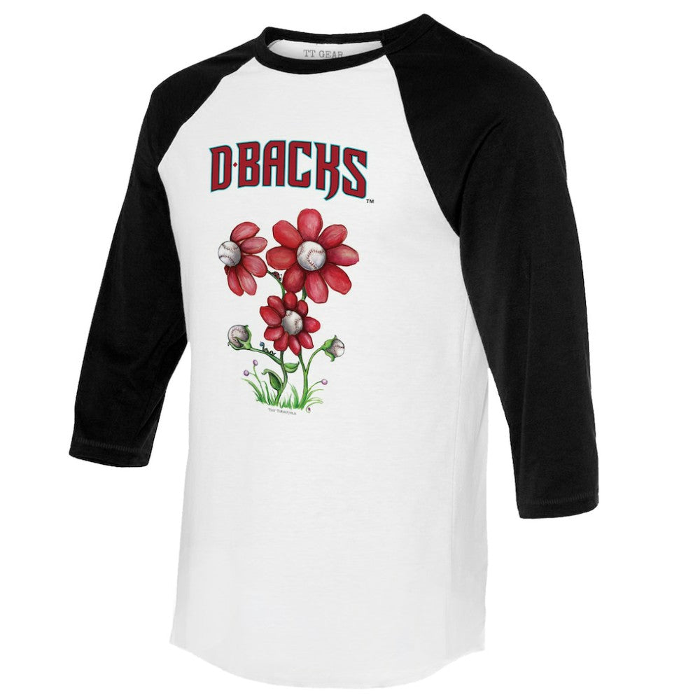 Arizona Diamondbacks Tiny Turnip Women's Blooming Baseballs 3/4-Sleeve Raglan T-Shirt | MLB Online