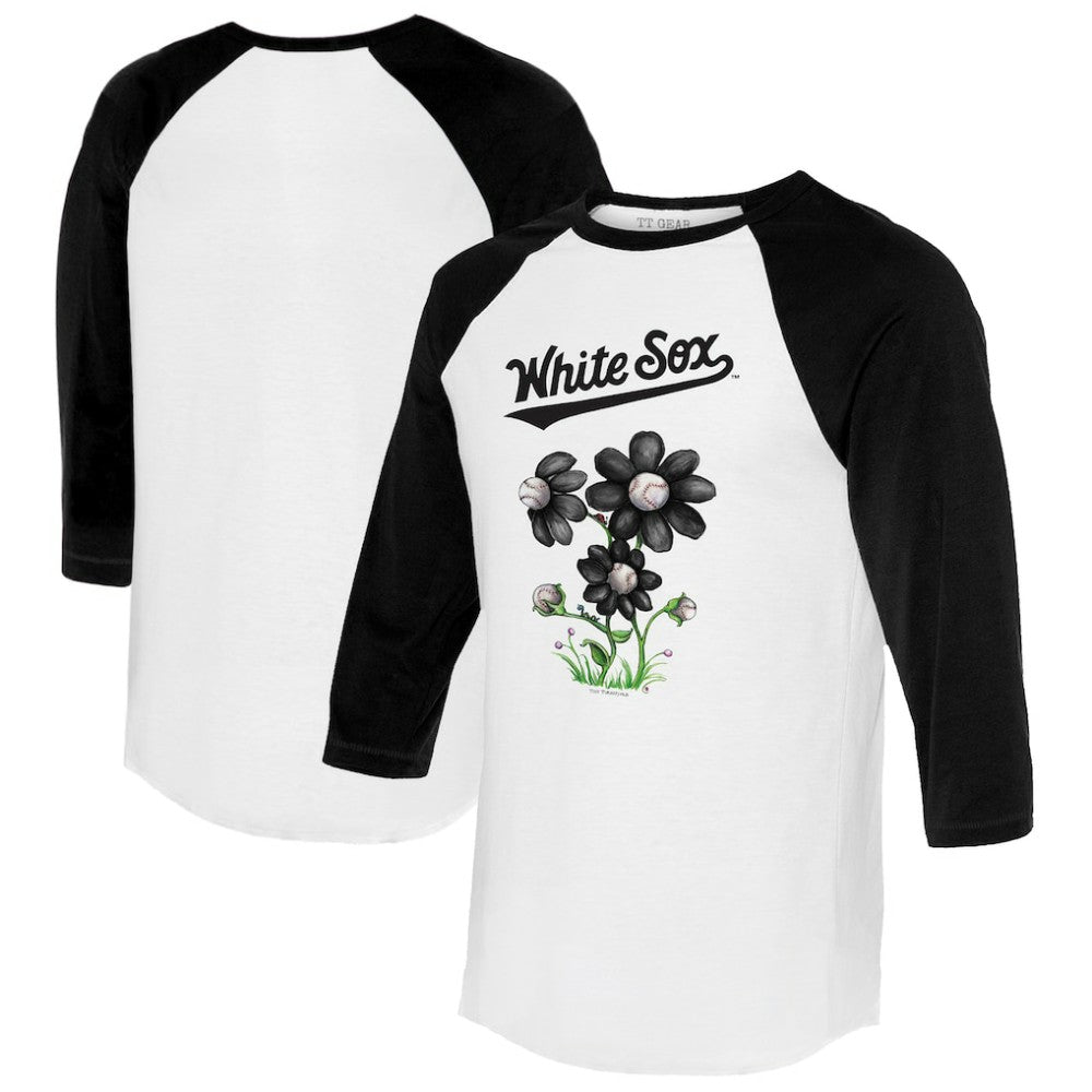 Chicago White Sox Tiny Turnip Women's Blooming Baseballs 3/4-Sleeve Raglan T-Shirt | MLB Near me