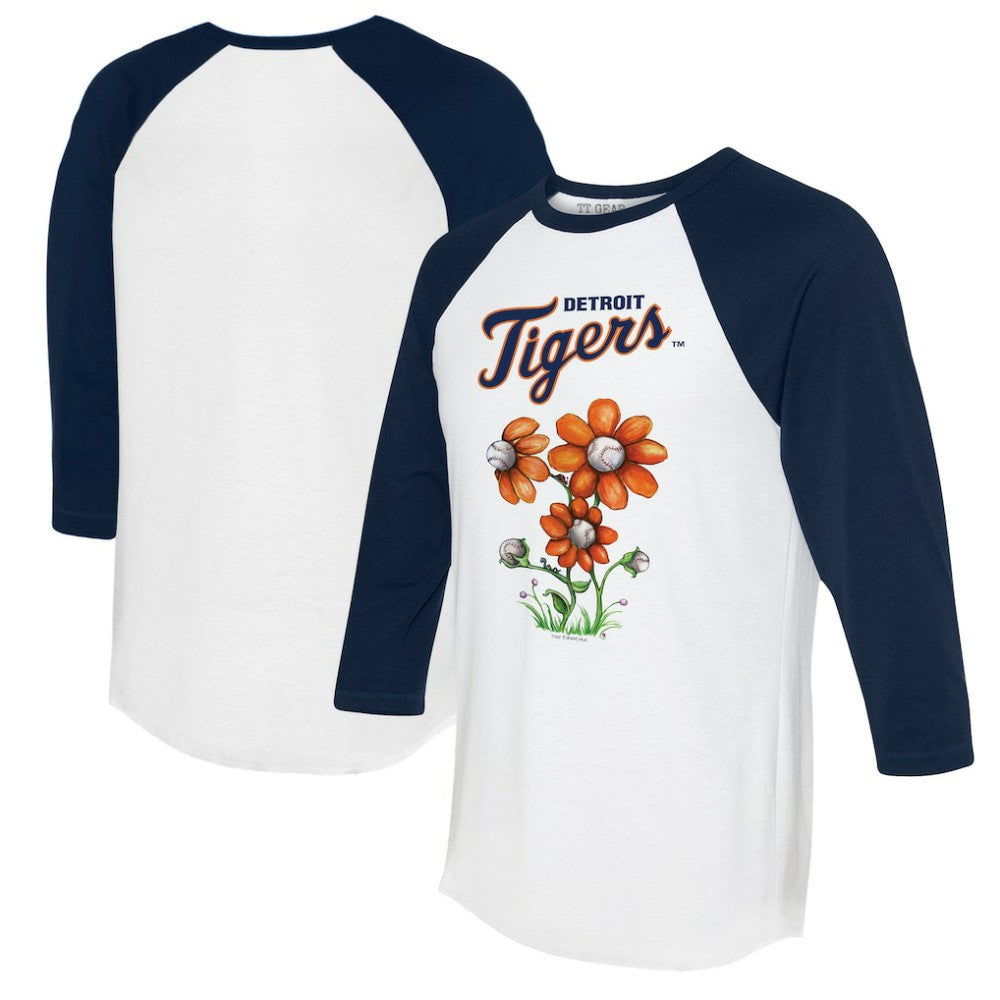 Detroit Tigers Tiny Turnip Women's Blooming Baseballs 3/4-Sleeve Raglan T-Shirt | MLB Shop