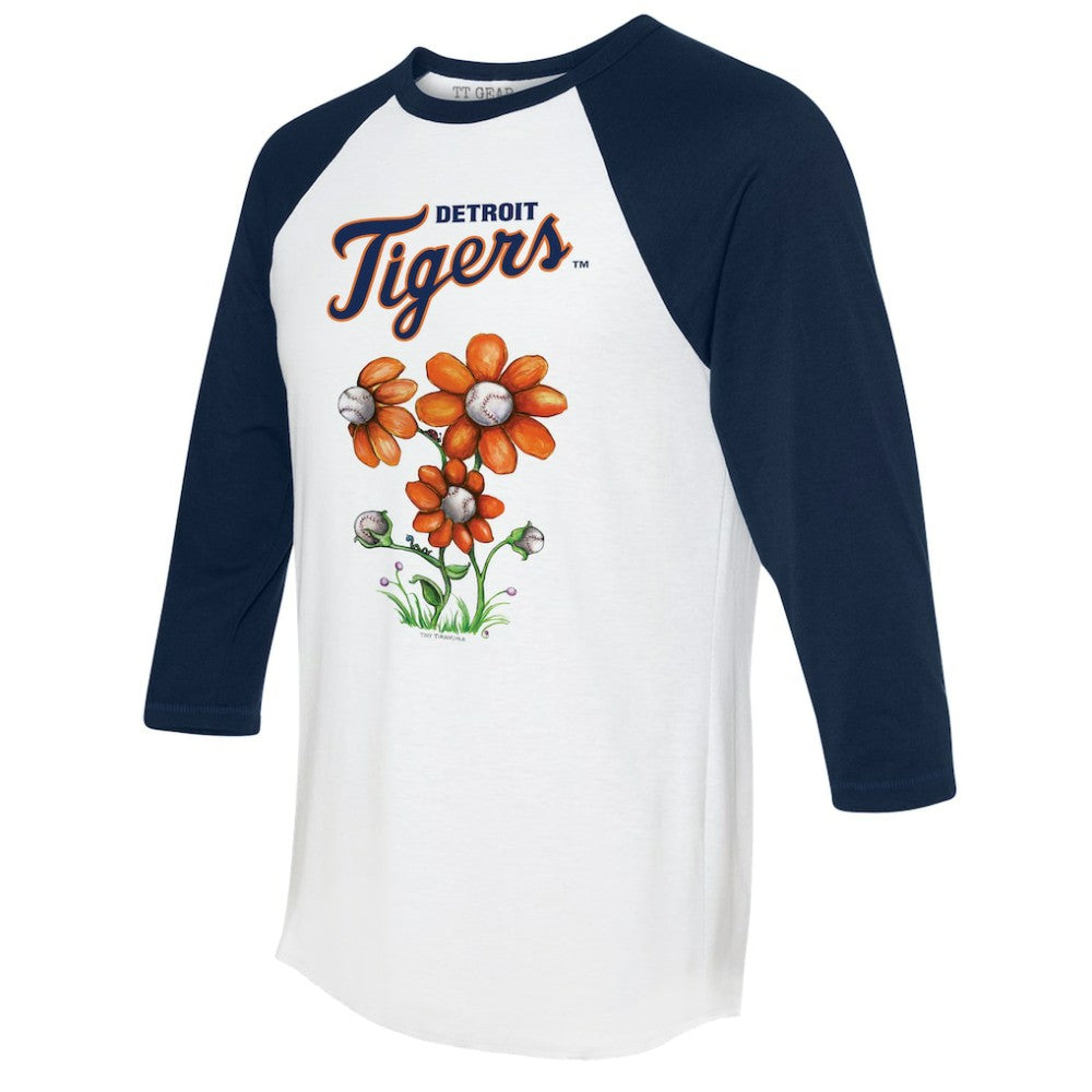 Detroit Tigers Tiny Turnip Women's Blooming Baseballs 3/4-Sleeve Raglan T-Shirt | MLB Shop