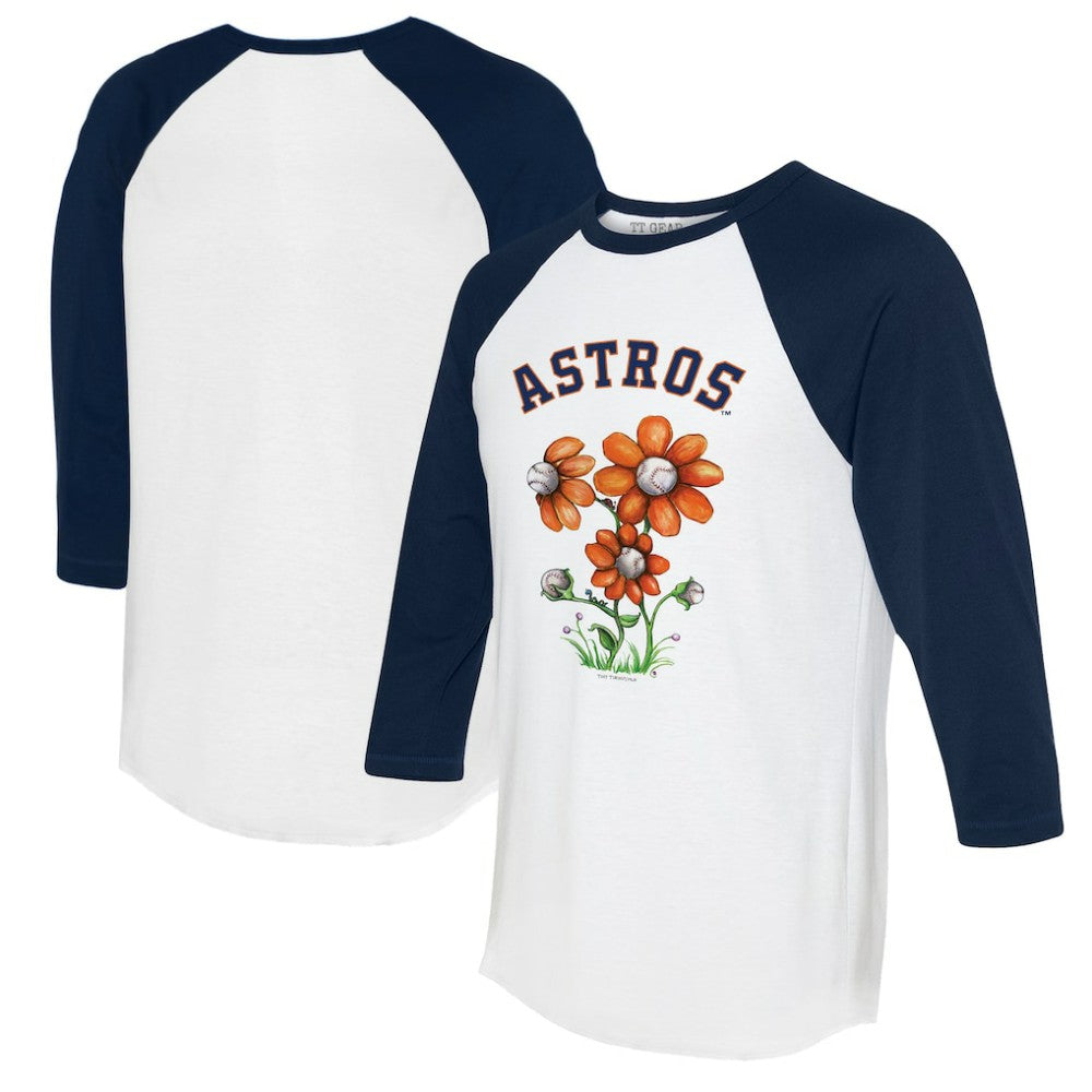 Houston Astros Tiny Turnip Women's Blooming Baseballs 3/4-Sleeve Raglan T-Shirt | MLB Near me