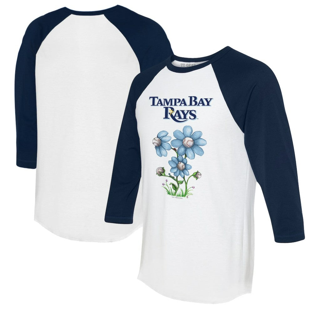 Tampa Bay Rays Tiny Turnip Women's Blooming Baseballs 3/4-Sleeve Raglan T-Shirt | MLB For sale