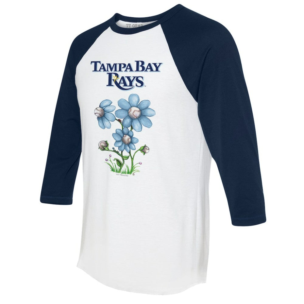 Tampa Bay Rays Tiny Turnip Women's Blooming Baseballs 3/4-Sleeve Raglan T-Shirt | MLB For sale