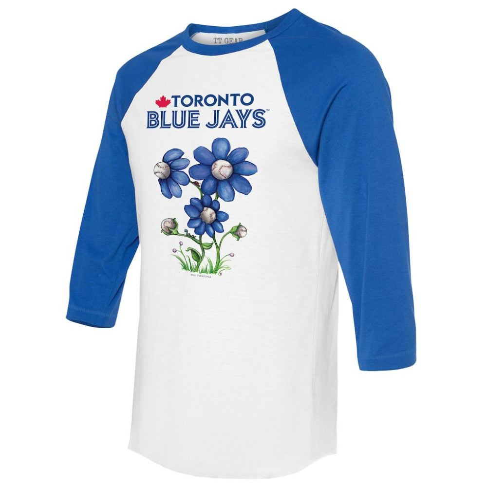 Toronto Blue Jays Tiny Turnip Women's Blooming Baseballs 3/4-Sleeve Raglan T-Shirt | MLB Online
