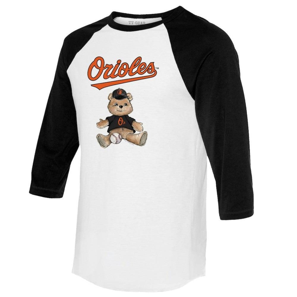 Baltimore Orioles Tiny Turnip Women's Teddy Boy 3/4-Sleeve Raglan T-Shirt | MLB For sale