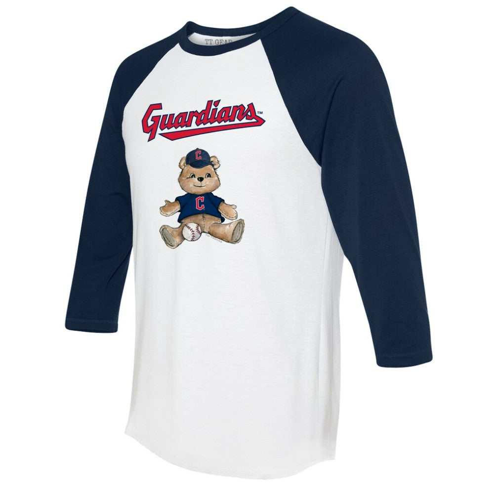 Cleveland Guardians Tiny Turnip Women's Teddy Boy 3/4-Sleeve Raglan T-Shirt | MLB On Sale