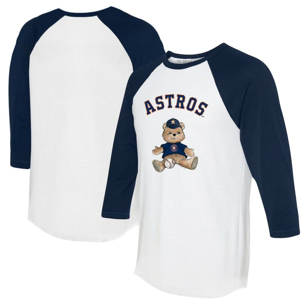 Houston Astros Tiny Turnip Women's Teddy Boy 3/4-Sleeve Raglan T-Shirt | MLB New